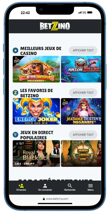 App Betzino pour iOS