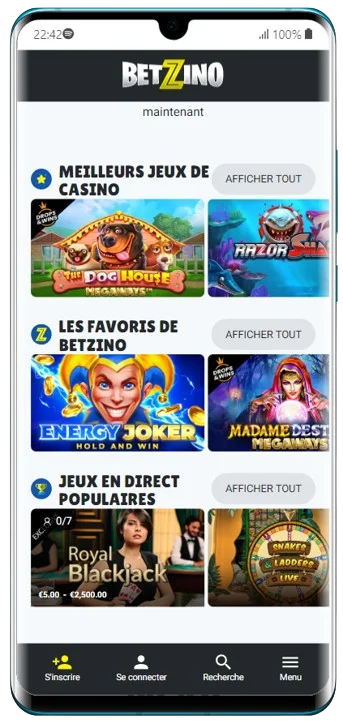 App Betzino pour Android